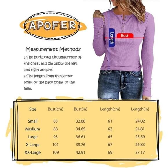 Women's Long Sleeve Ribbed Knit Tunic – Scoop Neck Button-Down - Picture 4 of 4